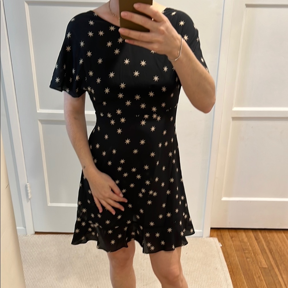 Black Star Print Women's Dress